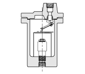 Integriertes Rückschlagventil